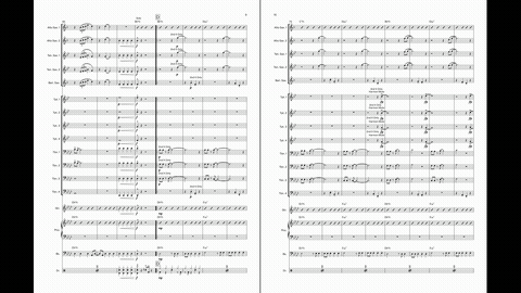 Crossfade transition with page turns