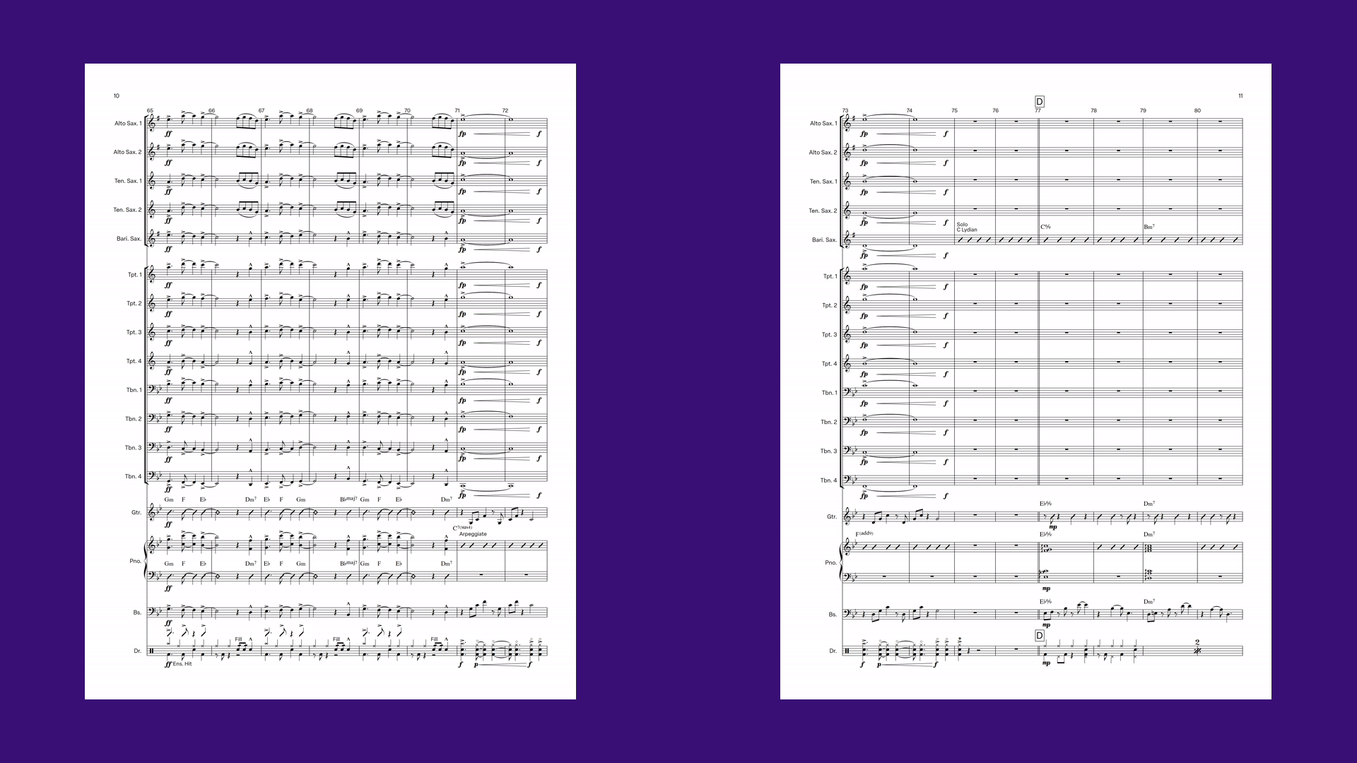 Custom purple background