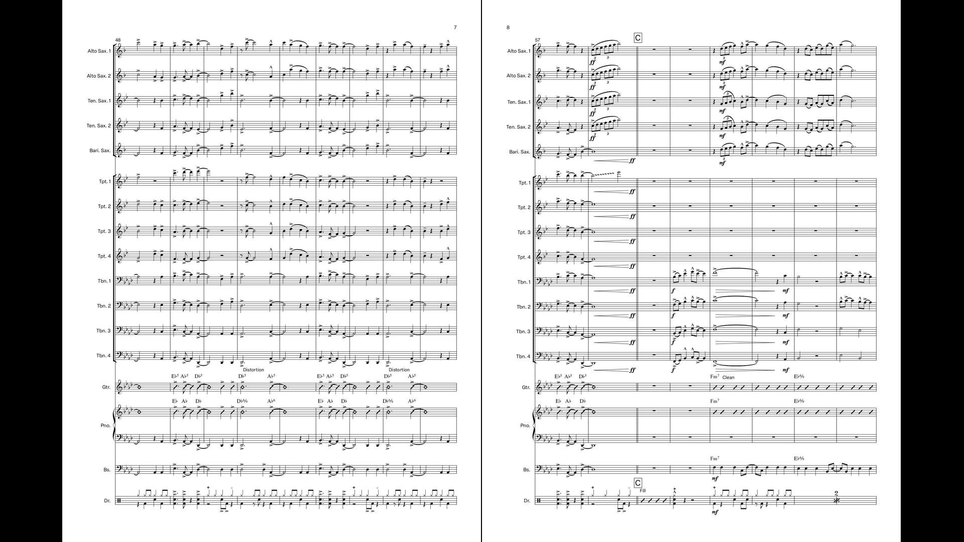 Landscape layout - two page spread